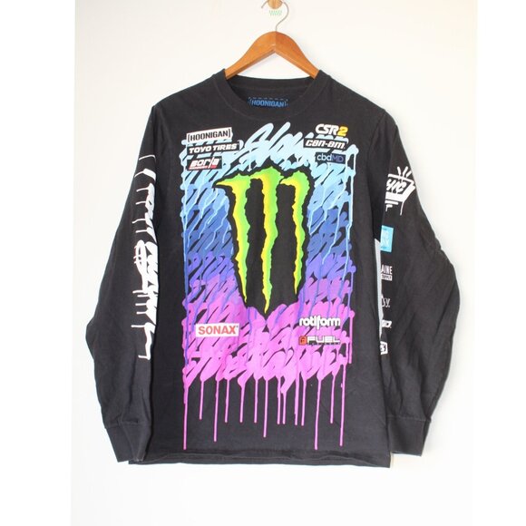 Rare Monster Hoonigan t shirt Small Limited Edition Ken Block Tire Slayer Race - Picture 9 of 10